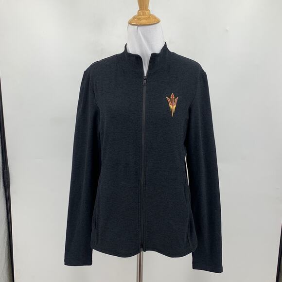 Beyond Yoga Jacket Womens L Large Black On The Go ASU Arizona State University - Picture 2 of 14